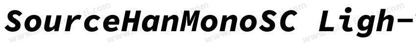 SourceHanMonoSC Ligh字体转换